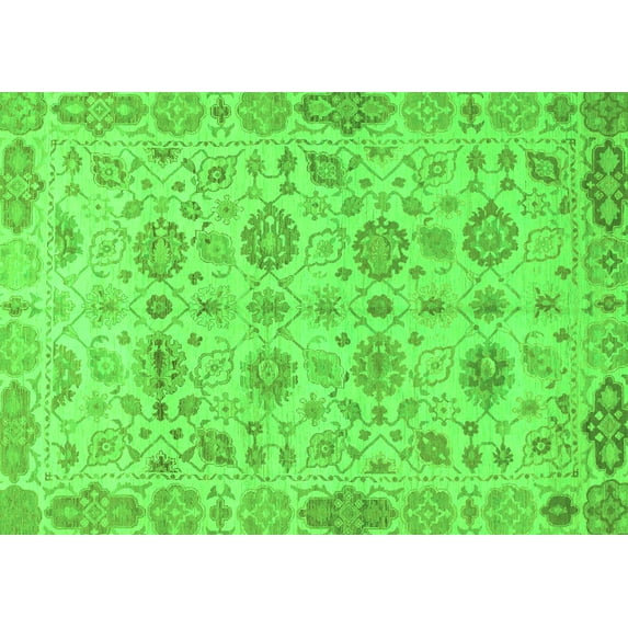 Ahgly Company Indoor Rectangle Abstract Green Modern Area Rugs, 8' x 10'