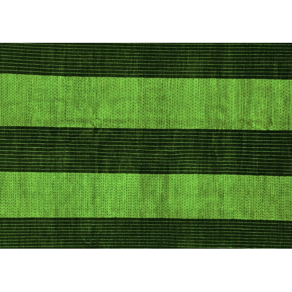 Ahgly Company Indoor Rectangle Abstract Green Modern Area Rugs, 8' x 12'
