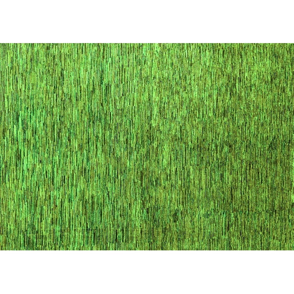 Ahgly Company Indoor Rectangle Abstract Green Modern Area Rugs, 8' x 12'