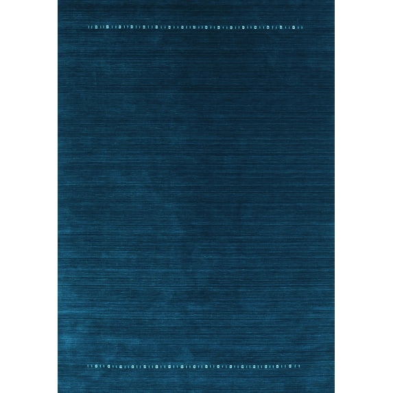 Ahgly Company Indoor Rectangle Abstract Light Blue Contemporary Area Rugs, 2' x 3'