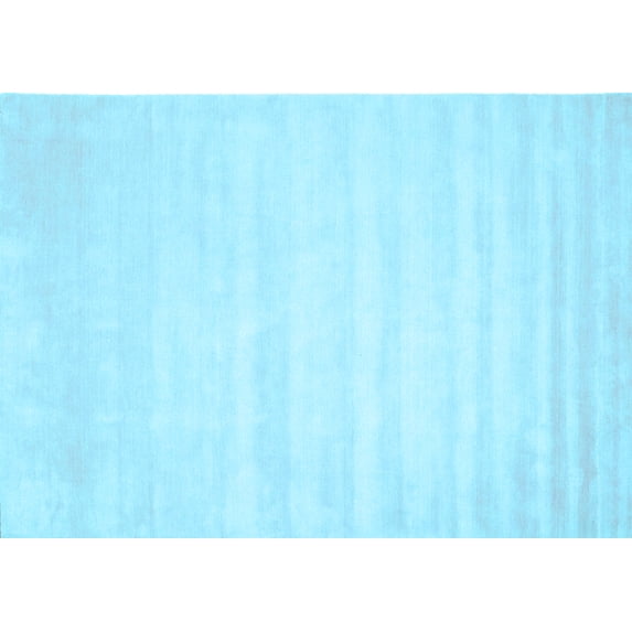 Ahgly Company Indoor Rectangle Abstract Light Blue Contemporary Area Rugs, 4' x 6'