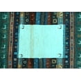 thumbnail image 1 of Ahgly Company Indoor Rectangle Abstract Light Blue Contemporary Area Rugs, 5' x 7', 1 of 4