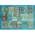 thumbnail image 1 of Ahgly Company Indoor Rectangle Abstract Light Blue Modern Area Rugs, 3' x 5', 1 of 4
