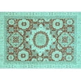 thumbnail image 1 of Ahgly Company Indoor Rectangle Abstract Light Blue Modern Area Rugs, 7' x 9', 1 of 4