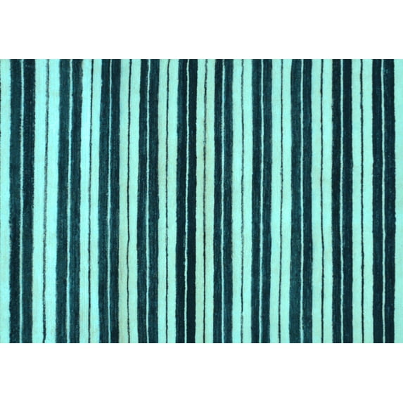 Ahgly Company Indoor Rectangle Abstract Light Blue Modern Area Rugs, 8' x 10'