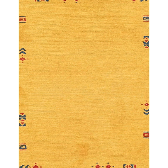 Ahgly Company Indoor Rectangle Abstract Orange Area Rugs, 3' x 5'