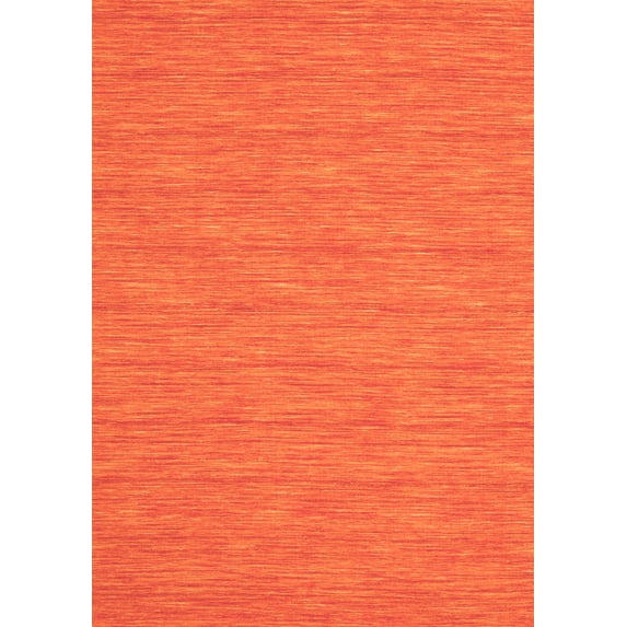 Ahgly Company Indoor Rectangle Abstract Orange Contemporary Area Rugs, 2' x 5'