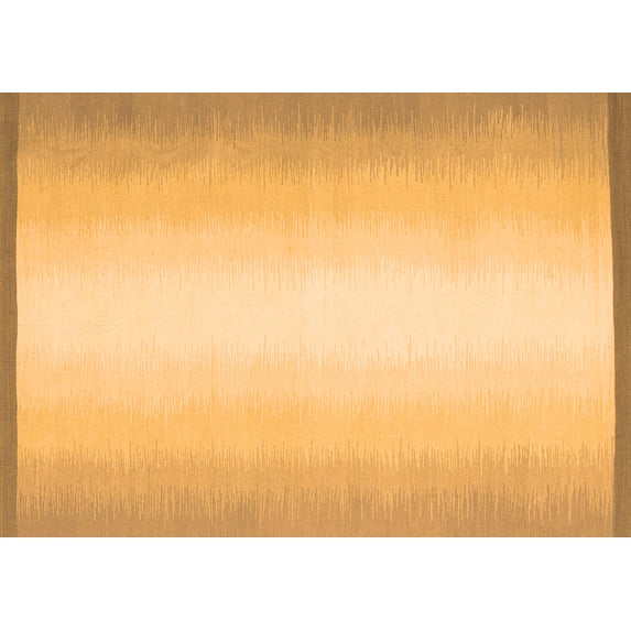 Ahgly Company Indoor Rectangle Abstract Orange Contemporary Area Rugs, 2' x 5'