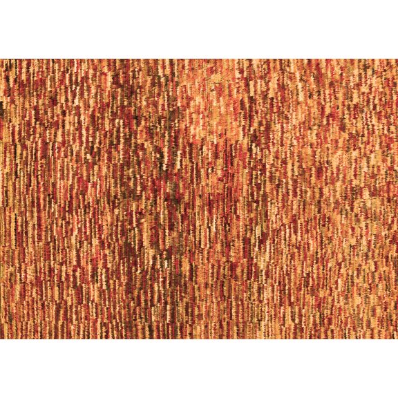 Ahgly Company Indoor Rectangle Abstract Orange Contemporary Area Rugs, 8' x 12'