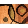 thumbnail image 1 of Ahgly Company Indoor Rectangle Abstract Orange Modern Area Rugs, 2' x 3', 1 of 4