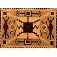 thumbnail image 1 of Ahgly Company Indoor Rectangle Abstract Orange Modern Area Rugs, 2' x 4', 1 of 4