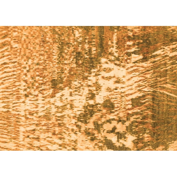Ahgly Company Indoor Rectangle Abstract Orange Modern Area Rugs, 4' x 6'
