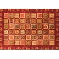 thumbnail image 1 of Ahgly Company Indoor Rectangle Abstract Orange Modern Area Rugs, 5' x 8', 1 of 4