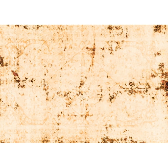 Ahgly Company Indoor Rectangle Abstract Orange Modern Area Rugs, 5' x 8'