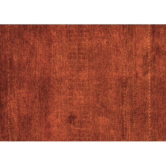 Ahgly Company Indoor Rectangle Abstract Orange Modern Area Rugs, 7' x 9'