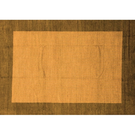 Ahgly Company Indoor Rectangle Abstract Orange Modern Area Rugs, 8' x 10'
