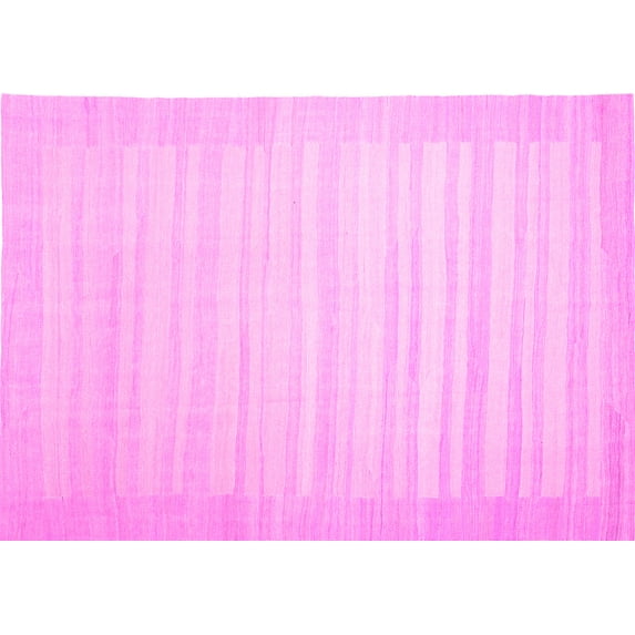 Ahgly Company Indoor Rectangle Abstract Pink Contemporary Area Rugs, 2' x 4'
