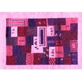 thumbnail image 1 of Ahgly Company Indoor Rectangle Abstract Pink Contemporary Area Rugs, 7' x 10', 1 of 4