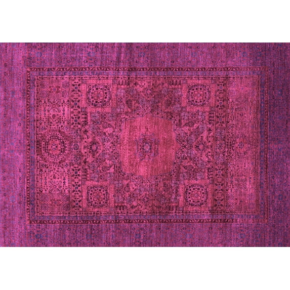 Ahgly Company Indoor Rectangle Abstract Pink Modern Area Rugs, 2' x 3'