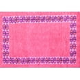 thumbnail image 1 of Ahgly Company Indoor Rectangle Abstract Pink Modern Area Rugs, 2' x 4', 1 of 4