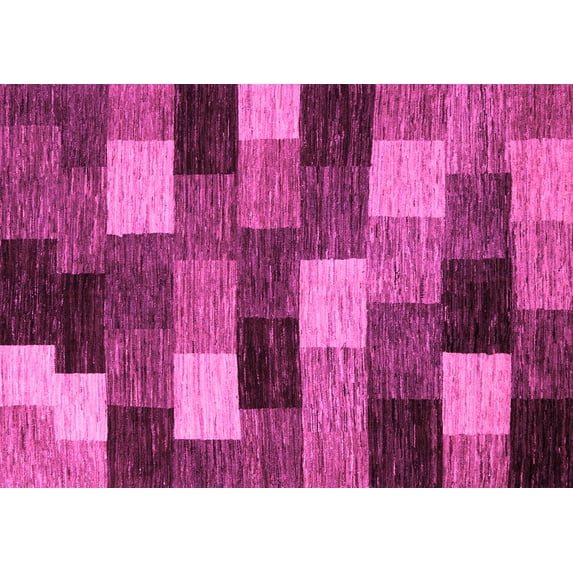 Ahgly Company Indoor Rectangle Abstract Pink Modern Area Rugs, 4' x 6'