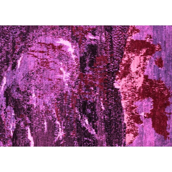 Ahgly Company Indoor Rectangle Abstract Pink Modern Area Rugs, 5' x 7'