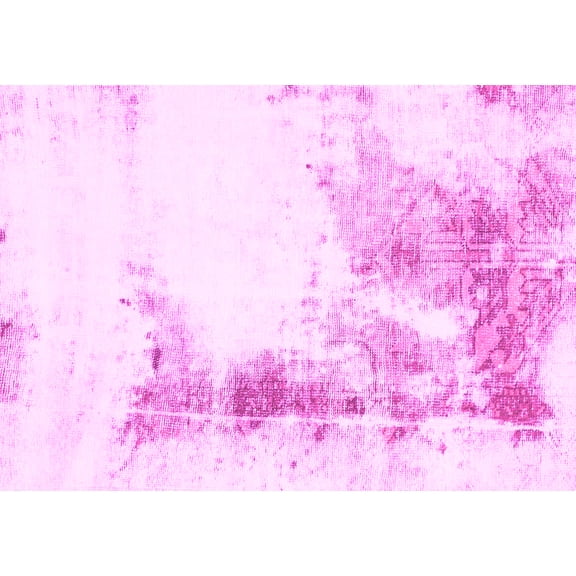 Ahgly Company Indoor Rectangle Abstract Pink Modern Area Rugs, 5' x 7'