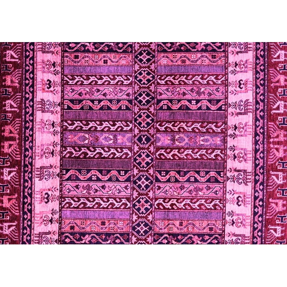 Ahgly Company Indoor Rectangle Abstract Pink Modern Area Rugs, 8' x 10'