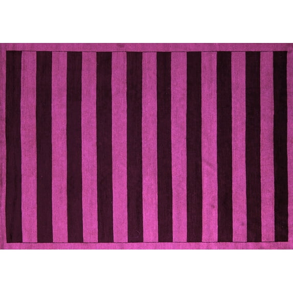 Ahgly Company Indoor Rectangle Abstract Pink Modern Area Rugs, 8' x 10'