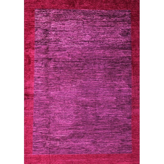 Ahgly Company Indoor Rectangle Abstract Pink Modern Area Rugs, 8' x 12'