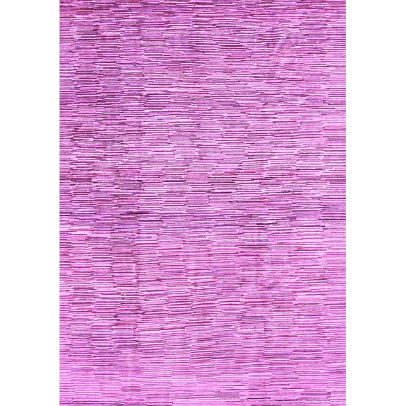 Ahgly Company Indoor Rectangle Abstract Purple Contemporary Area Rugs, 5' x 7'