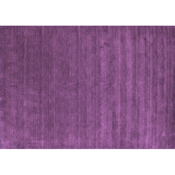 Ahgly Company Indoor Rectangle Abstract Purple Contemporary Area Rugs, 5' x 7'