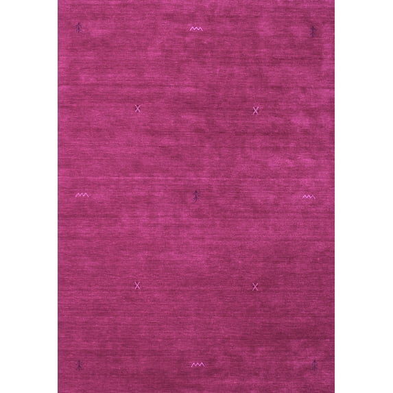 Ahgly Company Indoor Rectangle Abstract Purple Contemporary Area Rugs, 6' x 9'