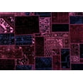 thumbnail image 1 of Ahgly Company Indoor Rectangle Abstract Purple Modern Area Rugs, 2' x 4', 1 of 4