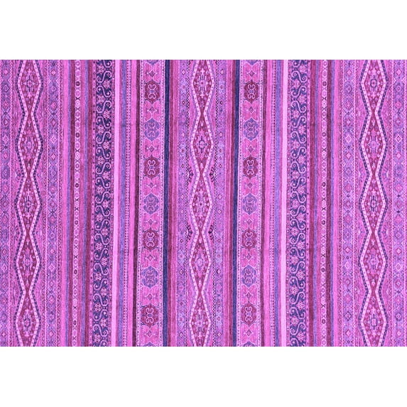 Ahgly Company Indoor Rectangle Abstract Purple Modern Area Rugs, 3' x 5'
