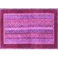 thumbnail image 1 of Ahgly Company Indoor Rectangle Abstract Purple Modern Area Rugs, 4' x 6', 1 of 4