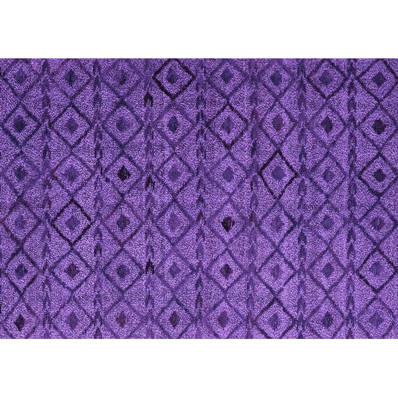 Ahgly Company Indoor Rectangle Abstract Purple Modern Area Rugs, 5' x 8'
