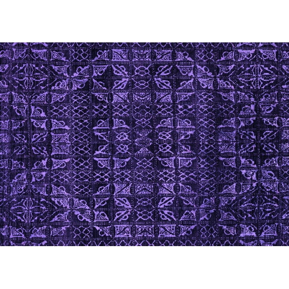 Ahgly Company Indoor Rectangle Abstract Purple Modern Area Rugs, 5' x 8'