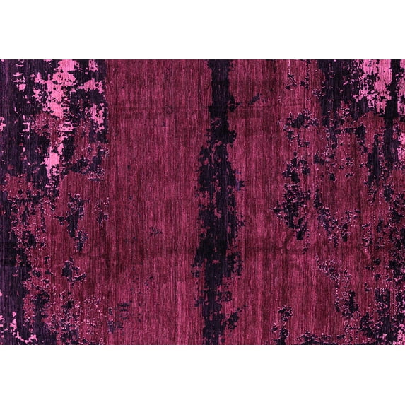 Ahgly Company Indoor Rectangle Abstract Purple Modern Area Rugs, 6' x 9'
