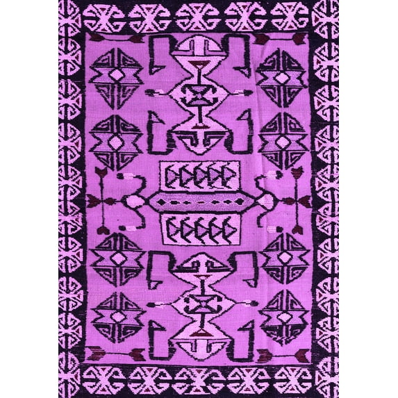 Ahgly Company Indoor Rectangle Abstract Purple Modern Area Rugs, 8' x 10'