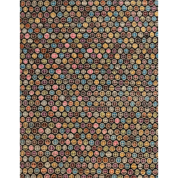 Ahgly Company Indoor Rectangle Abstract Red Abstract Area Rugs, 7' x 10'