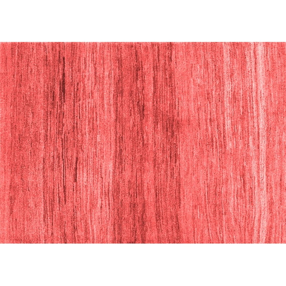 Ahgly Company Indoor Rectangle Abstract Red Contemporary Area Rugs, 5' x 7'