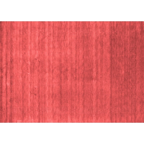 Ahgly Company Indoor Rectangle Abstract Red Contemporary Area Rugs, 7' x 10'