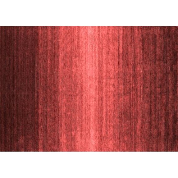 Ahgly Company Indoor Rectangle Abstract Red Contemporary Area Rugs, 7' x 10'