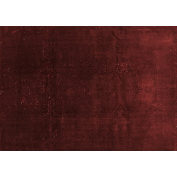 Ahgly Company Indoor Rectangle Abstract Red Contemporary Area Rugs, 8' x 10'
