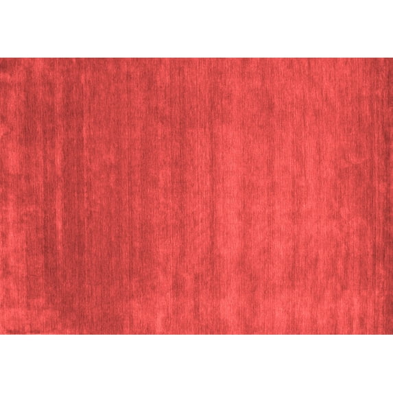 Ahgly Company Indoor Rectangle Abstract Red Contemporary Area Rugs, 8' x 12'