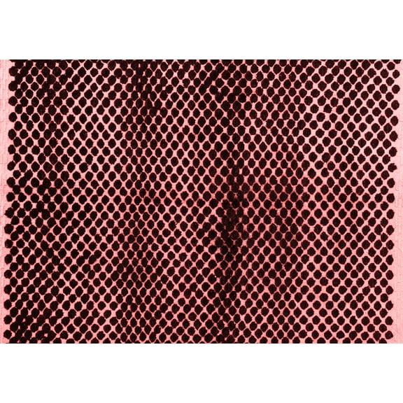 Ahgly Company Indoor Rectangle Abstract Red Modern Area Rugs, 2' x 4'
