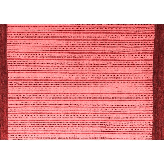 Ahgly Company Indoor Rectangle Abstract Red Modern Area Rugs, 5' x 7'