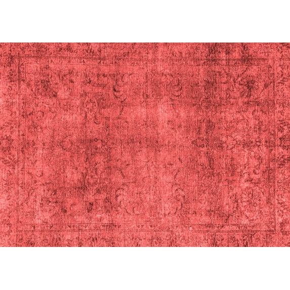 Ahgly Company Indoor Rectangle Abstract Red Modern Area Rugs, 6' x 9'