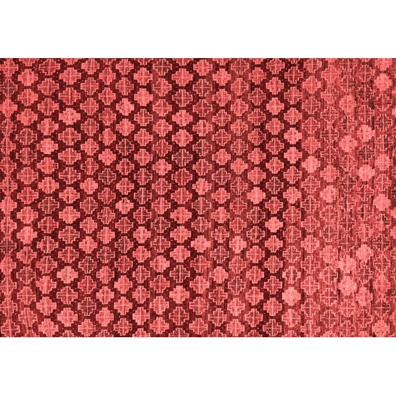 Ahgly Company Indoor Rectangle Abstract Red Modern Area Rugs, 6' x 9'